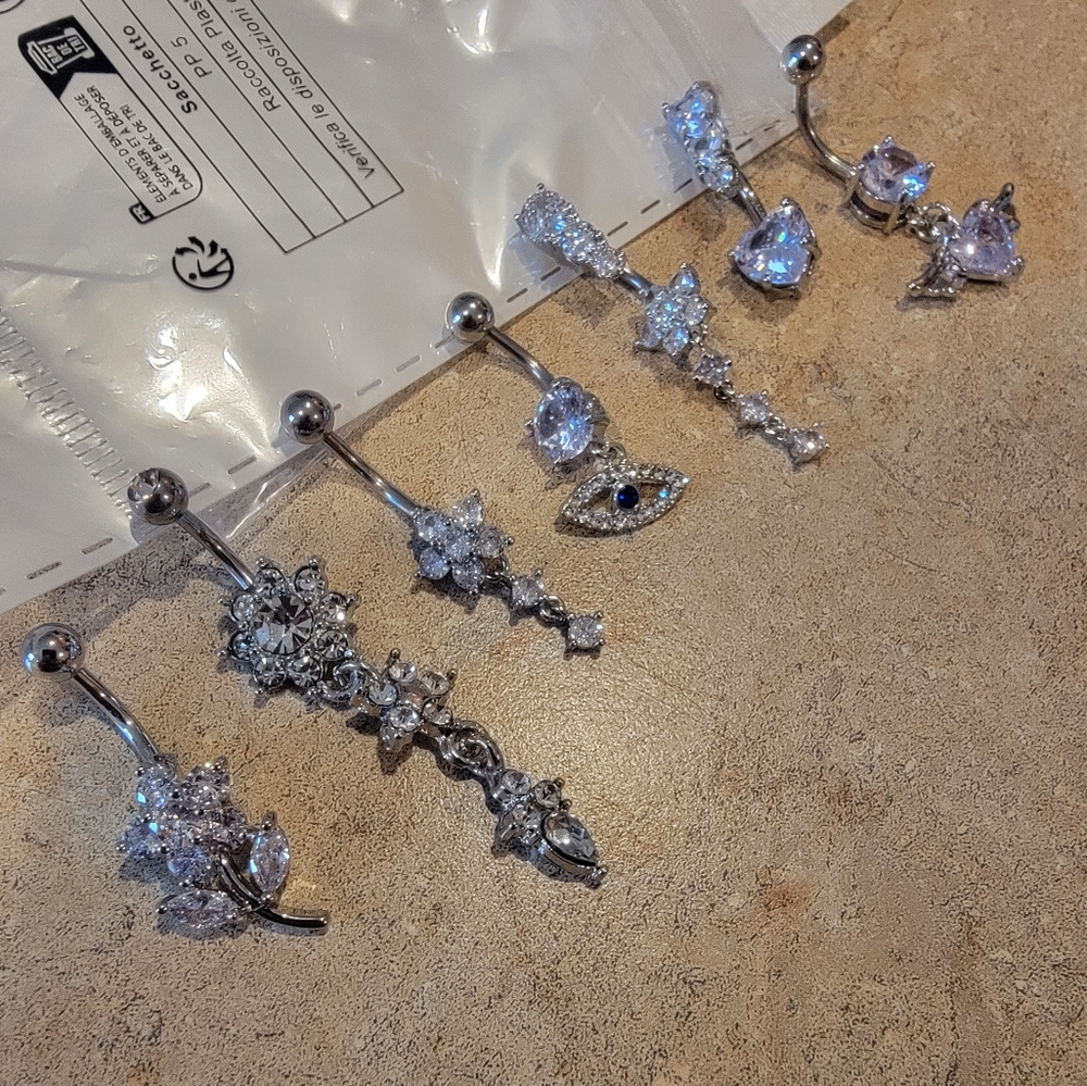 (6) New Belly Button Rings